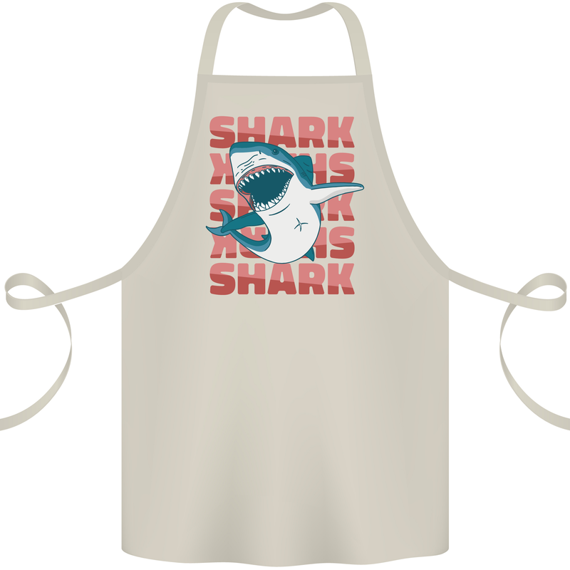 A Great White Shark Cotton Apron 100% Organic Natural