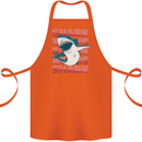 A Great White Shark Cotton Apron 100% Organic Orange
