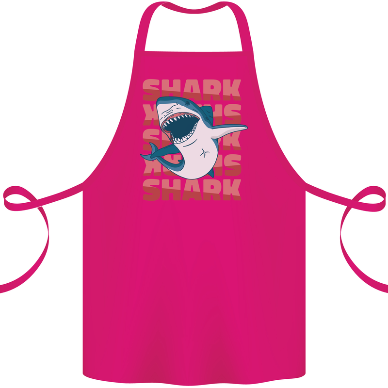A Great White Shark Cotton Apron 100% Organic Pink