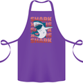 A Great White Shark Cotton Apron 100% Organic Purple