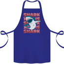 A Great White Shark Cotton Apron 100% Organic Royal Blue