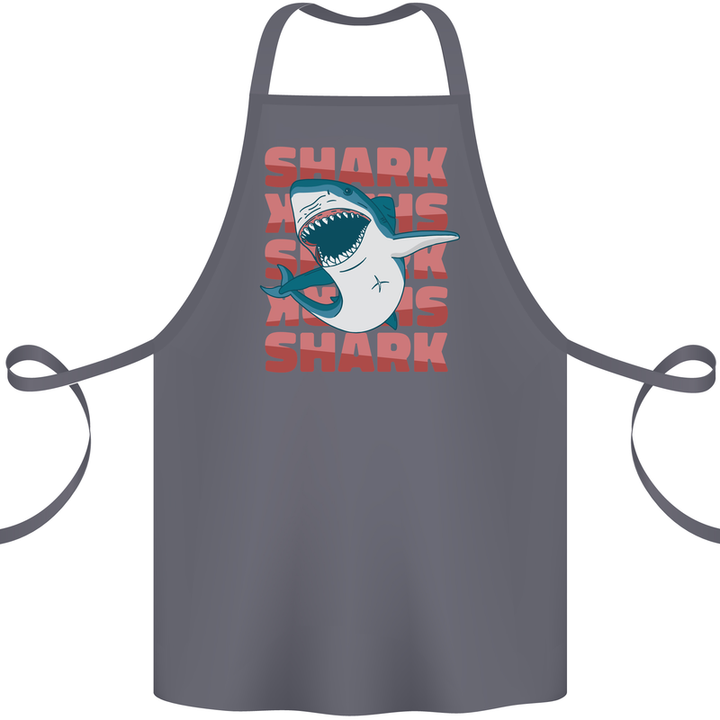 A Great White Shark Cotton Apron 100% Organic Steel