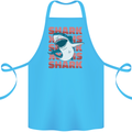 A Great White Shark Cotton Apron 100% Organic Turquoise