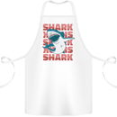 A Great White Shark Cotton Apron 100% Organic White