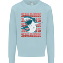 A Great White Shark Kids Sweatshirt Jumper Light Blue