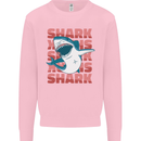 A Great White Shark Kids Sweatshirt Jumper Light Pink