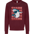 A Great White Shark Kids Sweatshirt Jumper Maroon