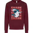 A Great White Shark Kids Sweatshirt Jumper Maroon