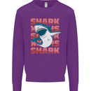 A Great White Shark Kids Sweatshirt Jumper Purple