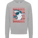 A Great White Shark Kids Sweatshirt Jumper Sports Grey