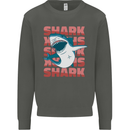 A Great White Shark Kids Sweatshirt Jumper Storm Grey