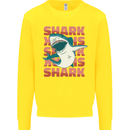 A Great White Shark Kids Sweatshirt Jumper Yellow