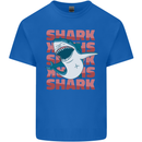 A Great White Shark Kids T-Shirt Childrens Royal Blue