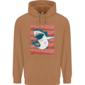 A Great White Shark Mens 80% Cotton Hoodie Caramel Latte