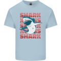 A Great White Shark Mens Cotton T-Shirt Tee Top Light Blue