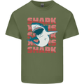 A Great White Shark Mens Cotton T-Shirt Tee Top Military Green