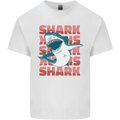 A Great White Shark Mens Cotton T-Shirt Tee Top White