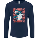 A Great White Shark Mens Long Sleeve T-Shirt Navy Blue