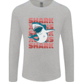 A Great White Shark Mens Long Sleeve T-Shirt Sports Grey