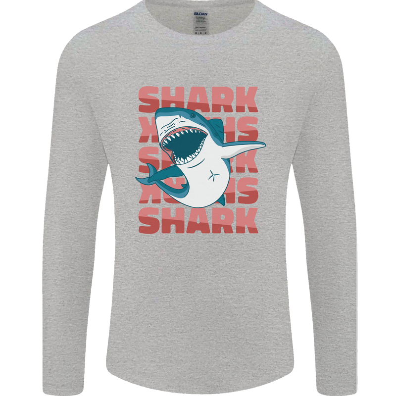 A Great White Shark Mens Long Sleeve T-Shirt Sports Grey