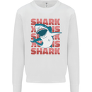 A Great White Shark Mens Sweatshirt Jumper White