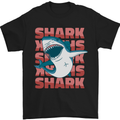 A Great White Shark Mens T-Shirt Cotton Gildan Black