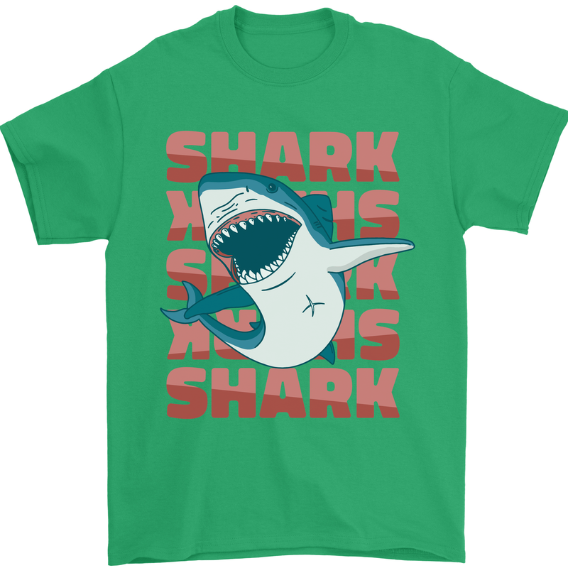 A Great White Shark Mens T-Shirt Cotton Gildan Irish Green