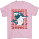 A Great White Shark Mens T-Shirt Cotton Gildan Light Pink
