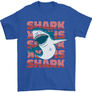 A Great White Shark Mens T-Shirt Cotton Gildan Royal Blue