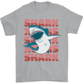 A Great White Shark Mens T-Shirt Cotton Gildan Sports Grey