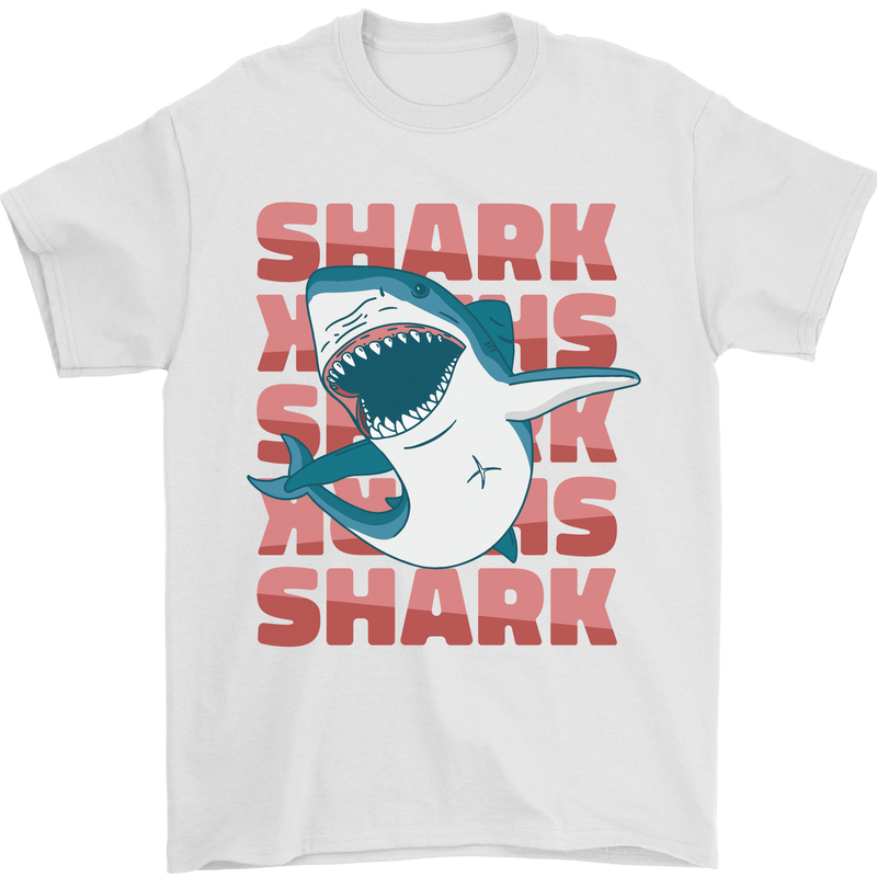 A Great White Shark Mens T-Shirt Cotton Gildan White
