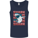 A Great White Shark Mens Vest Tank Top Navy Blue