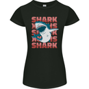 A Great White Shark Womens Petite Cut T-Shirt Black