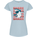 A Great White Shark Womens Petite Cut T-Shirt Light Blue