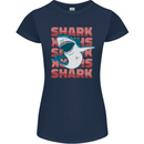 A Great White Shark Womens Petite Cut T-Shirt Navy Blue