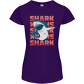 A Great White Shark Womens Petite Cut T-Shirt Purple