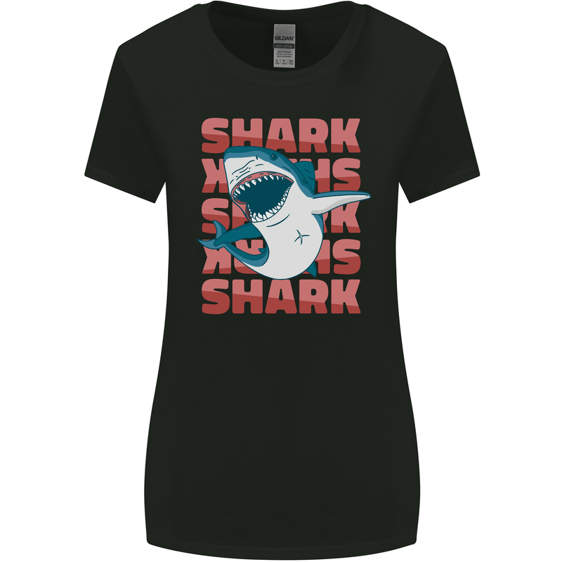 A Great White Shark Womens Wider Cut T-Shirt Black