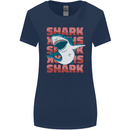 A Great White Shark Womens Wider Cut T-Shirt Navy Blue