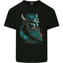 A Green Viking Elder Valhalla Odin Norse Gods Kids T-Shirt Childrens Black