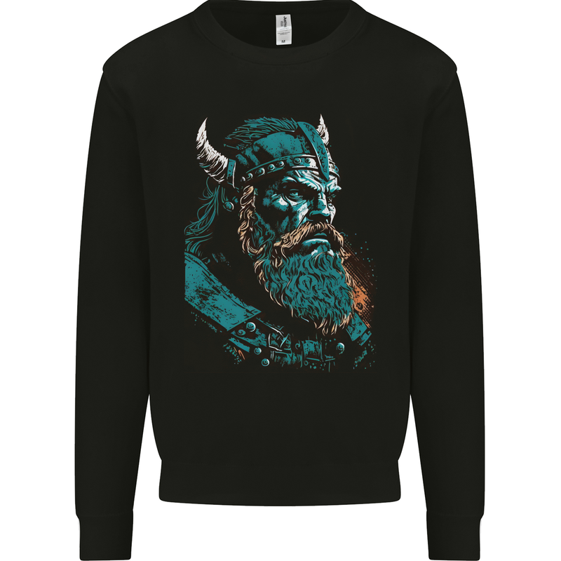 A Green Viking Elder Valhalla Odin Norse Gods Mens Sweatshirt Jumper Black