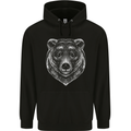 A Grizzly Bear Childrens Kids Hoodie Black