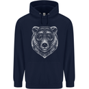 A Grizzly Bear Childrens Kids Hoodie Navy Blue