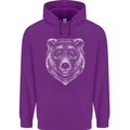 A Grizzly Bear Childrens Kids Hoodie Purple