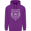 A Grizzly Bear Childrens Kids Hoodie Purple