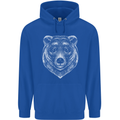 A Grizzly Bear Childrens Kids Hoodie Royal Blue