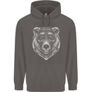 A Grizzly Bear Mens 80% Cotton Hoodie Charcoal