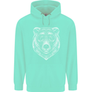 A Grizzly Bear Mens 80% Cotton Hoodie Peppermint