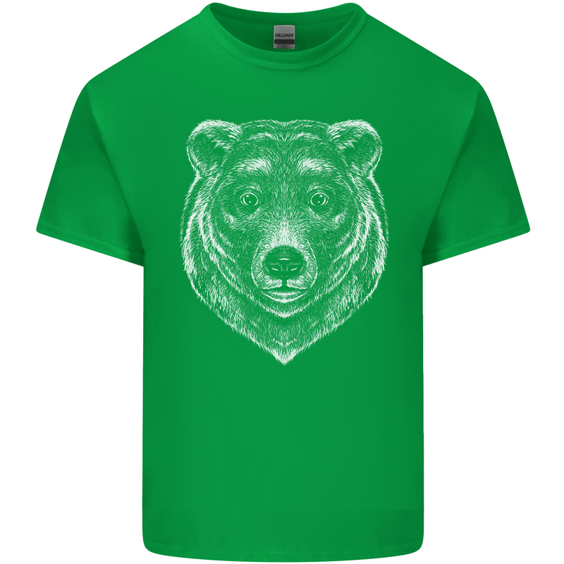 A Grizzly Bear Mens Cotton T-Shirt Tee Top Irish Green