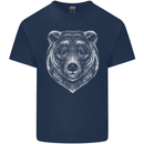 A Grizzly Bear Mens Cotton T-Shirt Tee Top Navy Blue