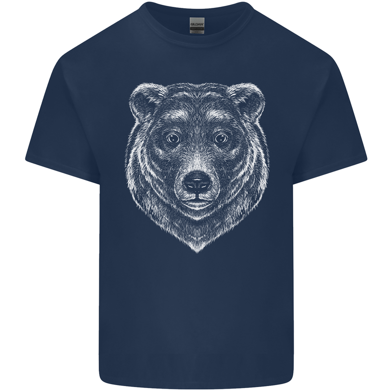 A Grizzly Bear Mens Cotton T-Shirt Tee Top Navy Blue